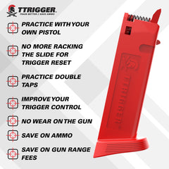 TTRIGGER Dry Fire Training Magazine for Glock double stack models. NOT Compatible with  Laser Cartridges