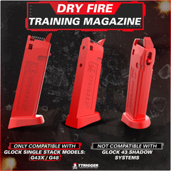 TTRIGGER 43X/48 - Dry Fire Training Magazine for Glock 43X/48 - NOT Compatible with Glock 43 or Laser Cartridges