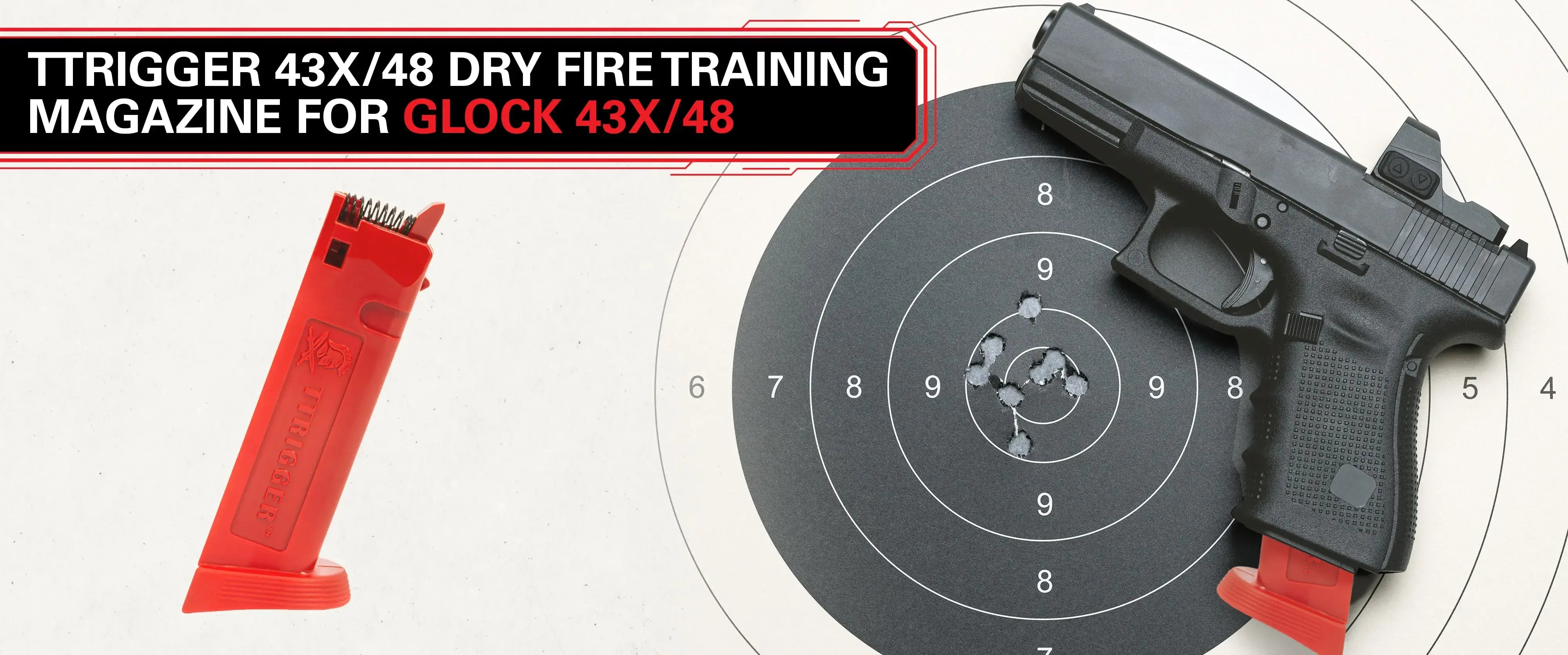 Dry Fire Training Magazine for Glock 43X38 by TTrigger