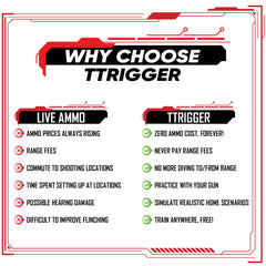 TTRIGGER LIGHT Dry Fire Training Magazine for Glock double stack models. NOT Compatible with Laser Cartridges